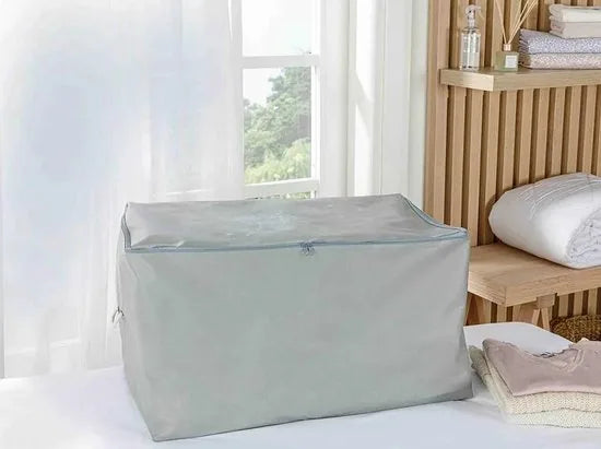English Home opbergtas - Opbergzak - 2 Stuks - 74x46x46 cm - Licht Grijs