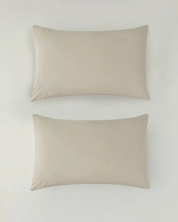 English Home - Pure - 100% Katoen - 2 Kussenslopen - 50x70 cm - Beige