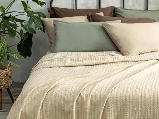 English Home Summer blanket - Bedsprei 200x220 cm - Beige