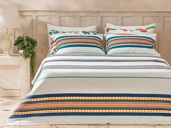 English Home Summer blanket - Bedsprei - 200x220 cm - Blauw