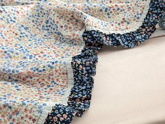 English Home Summer blanket - Bedsprei 150x220 cm - Oranje – Blauw 200 x 220cm Bedsprei 200x220 cm Blauw (0623)