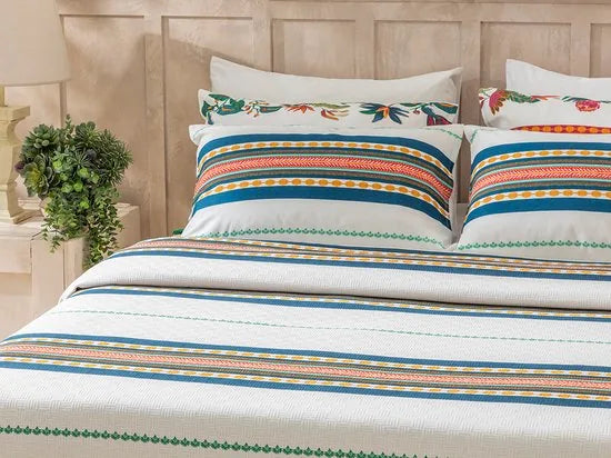 English Home Summer blanket - Bedsprei - 200x220 cm - Blauw