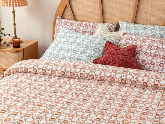 English Home Summer blanket - Bedsprei 150x220 cm - Oranje – Rood 200 x 220cm Bedsprei 200x220 cm Rood (1200)