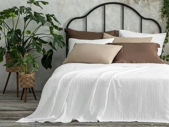 English Home Summer blanket - Bedsprei 200x220 cm - Wit