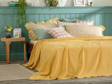 English Home Summer blanket - Bedsprei 240x220 cm - Geel