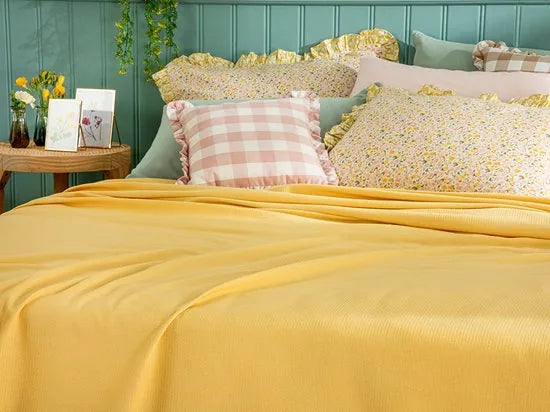 English Home Summer blanket - Bedsprei 240x220 cm - Geel