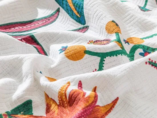 English Home Summer blanket - Bedsprei 150x220 cm - Oranje – Groen 240 x 220cm Bedsprei 240x220 cm Groen (1033)