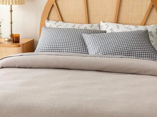English Home Summer blanket - Bedsprei incl. 2 kussenslopen - 200x220 cm - Beige