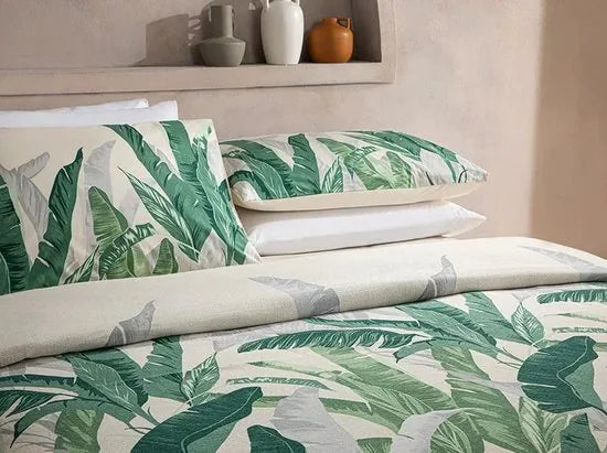 English Home Summer blanket - King Size Bedsprei incl. 2 kussenslopen en onderlaken - 240x220 cm - Groen