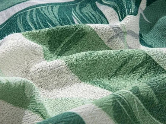 English Home Summer blanket - King Size Bedsprei incl. 2 kussenslopen en onderlaken - 240x220 cm - Groen