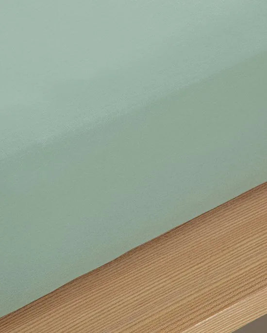 English Home Timeless Hoeslaken - Novella Premium - 100% Katioen - Met elastiek - 100x200 cm - Groen – Groen 160 x 200cm 160 x 200 cm Groen