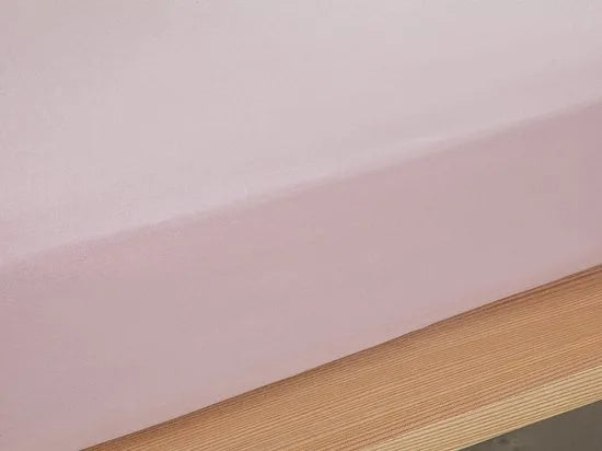 English Home Timeless Hoeslaken - Novella Premium - 100% Katioen - Met elastiek - 100x200 cm - Groen – Roze 100 x 200cm 100x200 cm Licht Roze