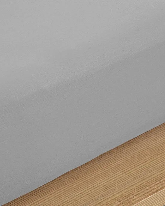 English Home Timeless Hoeslaken - Novella Premium - 100% Katoen - Met elastiek – Tweepersoons - 160 x 200 cm - Wit – Kiezelsteen