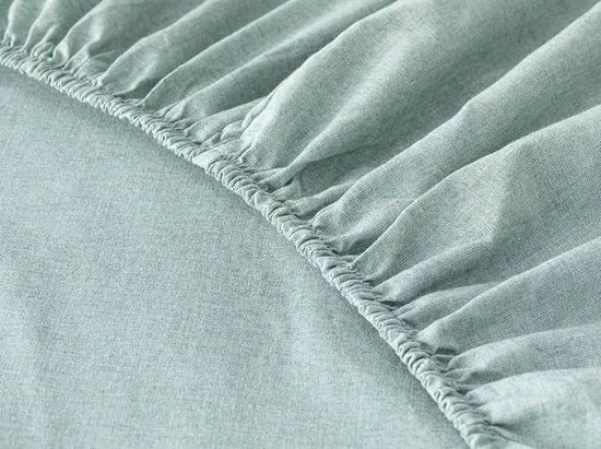 English Home Tweepersoons dekbedovertrekset - 200x220 cm – Wit – Groen-wit