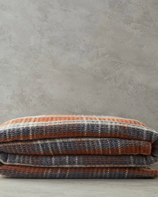 English Home Winterdeken - Warm - Plaid -Bedsprei - 180x220 cm - Rood Bruin Brick