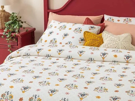 English Home zomerdeken - King Size - Bedsprei - 240x220 cm - Groen – Wit Wit (3051)