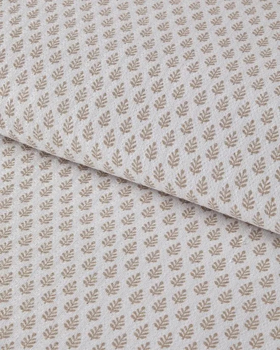 English Home zomerdeken - Pure Leaves - Elegance Bedsprei - Eenpersoons - Dunne Zomerdeken - Katoen - 150x220 cm - Beige
