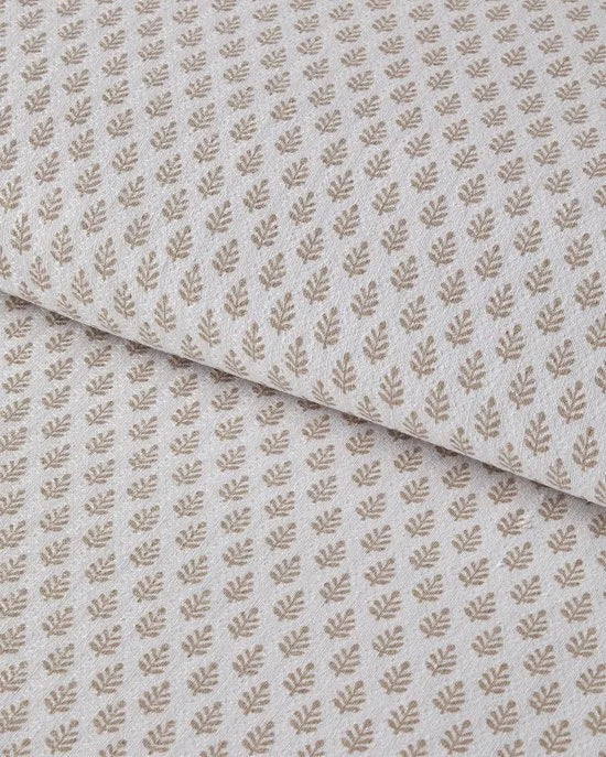 English Home zomerdeken - Pure Leaves - Elegance Bedsprei - Twee persoons - Extra Dunne Zomerdeken - Katoen - 200x220 cm – Beige