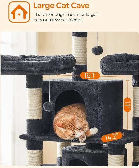 FEANDREA Kattenboom – Krabpaal – Kattenspeelgoed – Katten Krasbord