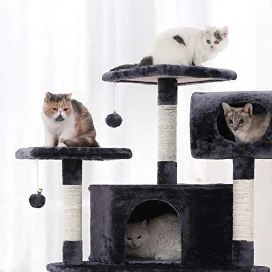 Feandrea Luxe Klimboom Voor Katten XXL - Krabpaal - Kattenhuis Met Hangmat
