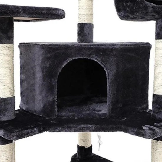 Feandrea Luxe Klimboom Voor Katten XXL - Krabpaal - Kattenhuis Met Hangmat