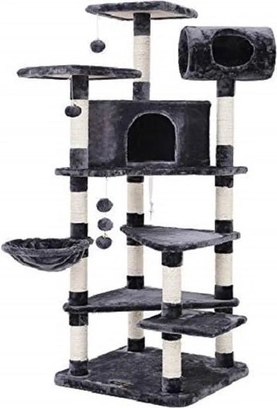 Feandrea Luxe Klimboom Voor Katten XXL - Krabpaal - Kattenhuis Met Hangmat