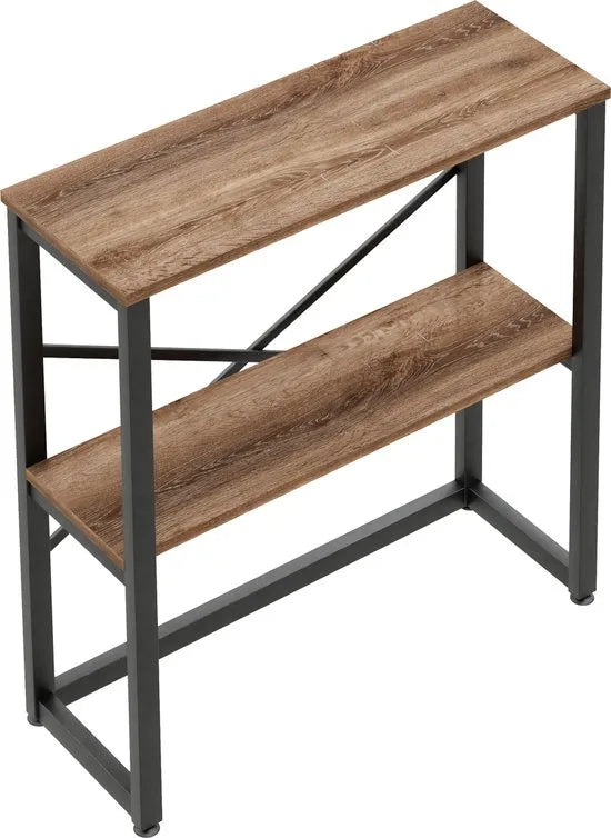 FurniChic - Kast - Dressoir - Bijzettafel - Wandtafel - Consoletafel - Sidetable - Banktafel - Haltafel- Industrieel - Bruin - 85x30x80cm