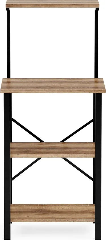 FurniChic - Keukentrolley - Keukenkast - Keukenrek Staand - Industrieel - Bruin- 60x40x128cm