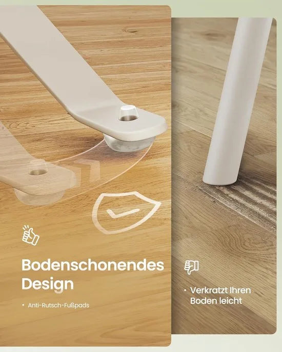 Furnstar Balkonmeubelset – Tuinmeubelset - Terrasmeubel -3-delig – Inklapbaar – Tafel + 2 Stoelen – Weerbestendig – Inktzwart – Cappuccino beige