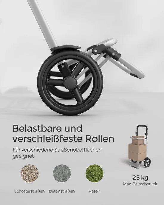 FurnStar - Boodschappentrolley - trolley - winkelwagen met koelvak - groot - 35 liter - inklapbaar - boodschappentas met wielen - afneembare tas - blauw