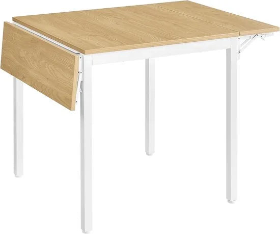 Furnstar Eettafel- Inklapbare Keukentafel voor 2-4 Personen - voor Kleine Ruimtes - Natuurlijk Eiken-Wolkenwit – Natuurlijk eiken-wolkenwit