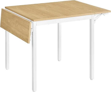 Furnstar Eettafel- Inklapbare Keukentafel voor 2-4 Personen - voor Kleine Ruimtes - Natuurlijk Eiken-Wolkenwit
