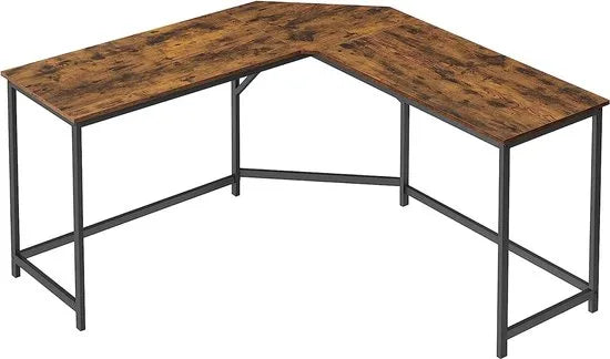 FurnStar hoekbureau - 149x149x75 cm - Bruin