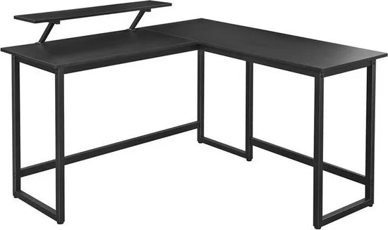 FurnStar hoekbureau - L bureau - 140x130x92.2cm - Zwart