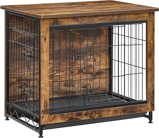 FurnStar - Hondenbench woonkamer - 2 deuren - Kleine hond - Bench Industrieel - S