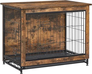 FurnStar - Hondenbench woonkamer - 2 deuren - Kleine & middelgrote hond - Bench Industrieel - M