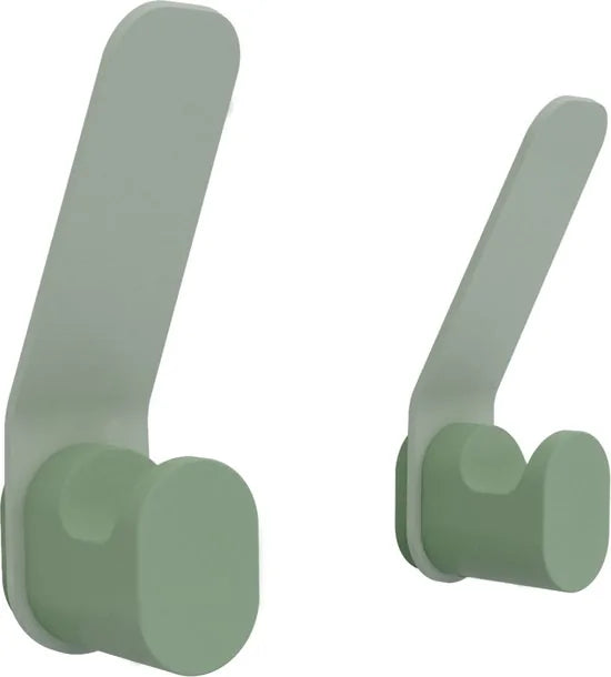 Furnstar - Kapstok haken - Ophanghaken - Handdoekhaakjes - Wandhaakjes - Roestvrij -Set van 4 stuks - Grijs – Groen