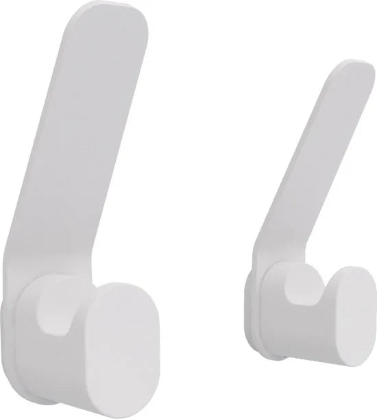 Furnstar - Kapstok haken - Ophanghaken - Handdoekhaakjes - Wandhaakjes - Roestvrij -Set van 4 stuks - Grijs – Wit