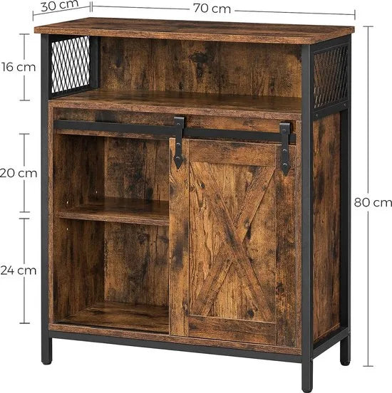 FurnStar keukenkast - Opbergkast - 70x30x80cm - Bruin