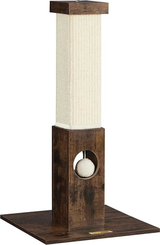 FurnStar - Krabpaal - Katten Krabpaal met Speelbal - Vintage - Beige - 73 cm