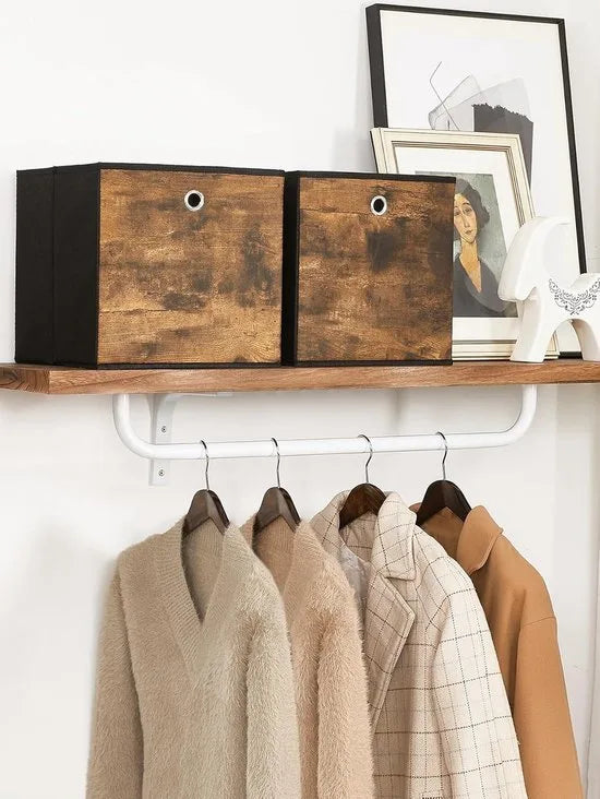 FurnStar - Opbergdoos - Set van 6 - Opbergdozen - Vliesstof - Vouwdoos - 30 x 30 x 30 cm - Stoffen Doos - Voor Kubusplank - Organizer voor Kleding - Mistgrijs – 30 x 30 x 30cm