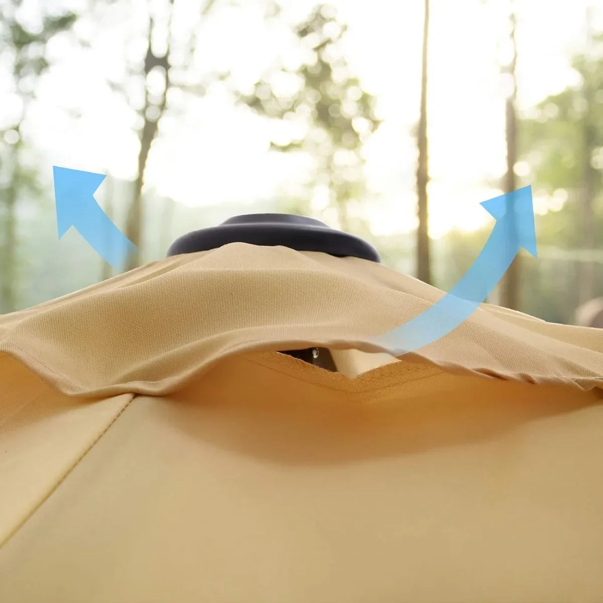 FurnStar - Parasol 210 cm - UPF 50+ - Strandscherm - Aan beide zijden 30° knikbaar - Zonwering - Met zwengel om te openen/sluiten - Voor terras, balkon, zwembad - Grijs – Taupe