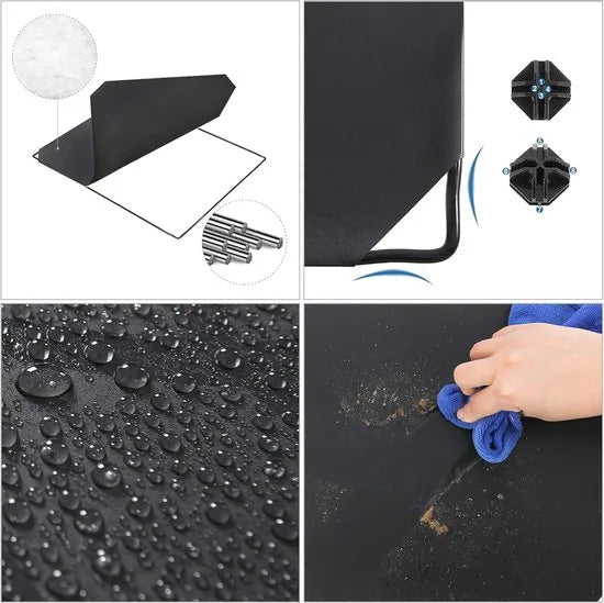 FurnStar - Reksysteem - schoenenrek - set van 12 kubussen - kledingkast van kunststof - met deuren - steekrek - opslag van kleding - schoenen en boeken - eenvoudige montage - zwart – Zwart zwart (0905)
