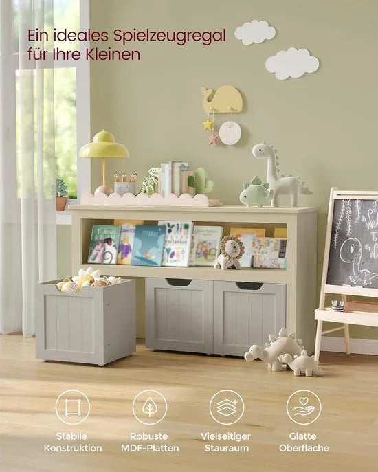 Furnstar - Schoenenrek – Ruimtebesparend, Stabiel en Verstelbaar – met wielen - Ideaal voor Woonkamer, Hal & Slaapkamer - Schoenenrek hout – 30 x 102 x 60 cm – Zandbeige – Zandbeige