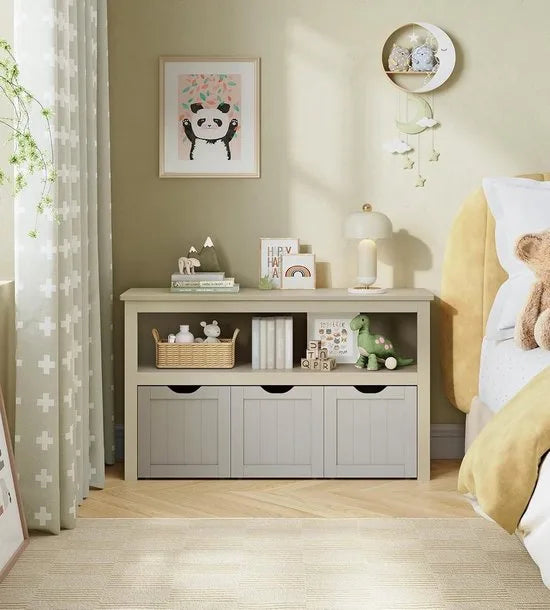 Furnstar - Schoenenrek – Ruimtebesparend, Stabiel en Verstelbaar – met wielen - Ideaal voor Woonkamer, Hal & Slaapkamer - Schoenenrek hout – 30 x 102 x 60 cm – Zandbeige – Zandbeige