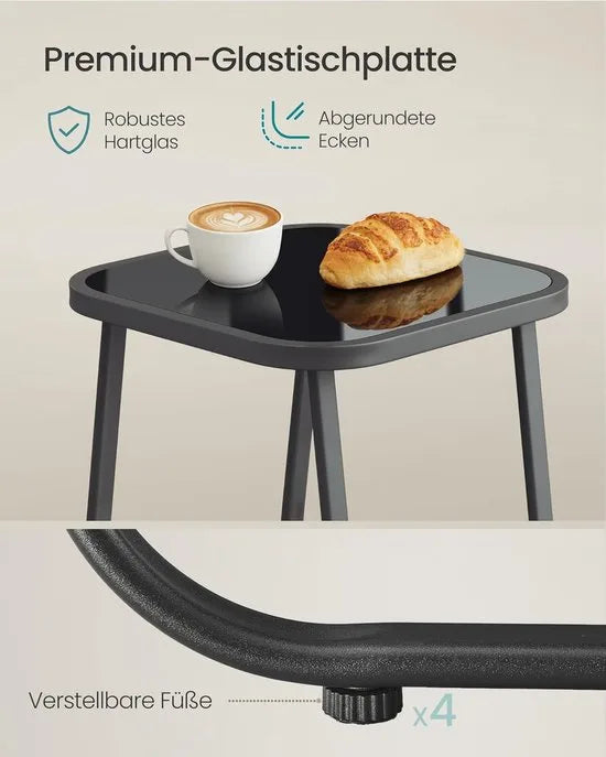 Furnstar Tuinmeubelset – Balkonset- Terras meubel - Kunstvezelweefsel -3-delig – 2 Schommelstoelen + Tafel – Weerbestendig – Geelbruin