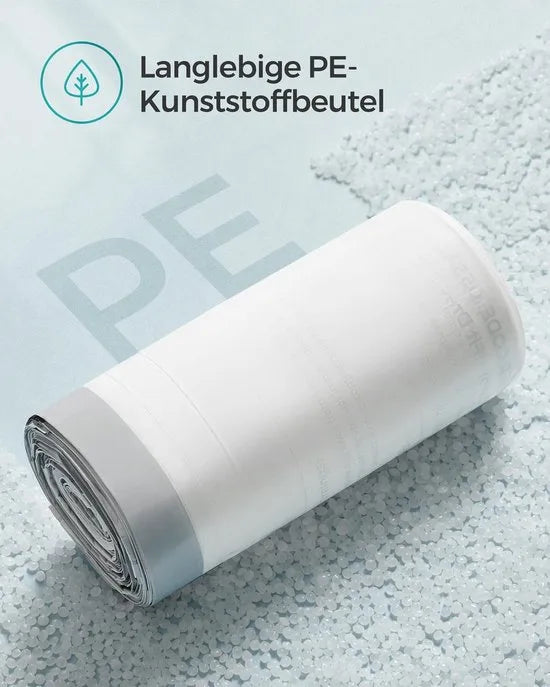 Furnstar Vuilniszakken met Trekkoord – Extra Sterk – Voor 25 Liter Vuilnisemmer – Precies Passend – 120 Stuks (3 Rollen) – Wit