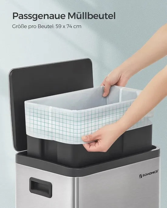 Furnstar Vuilniszakken met Trekkoord – Extra Sterk – Voor 25 Liter Vuilnisemmer – Precies Passend – 120 Stuks (3 Rollen) – Wit – Voor 50 Liter Vuilnisemmer
