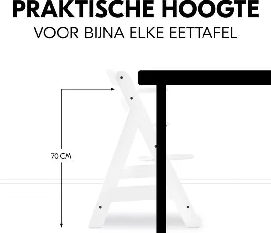 Hauck Alpha+ White Kinderstoel - Wit FSC® gecertificeerd beukenhout