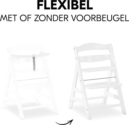 Hauck Alpha+ White Kinderstoel - Wit FSC® gecertificeerd beukenhout